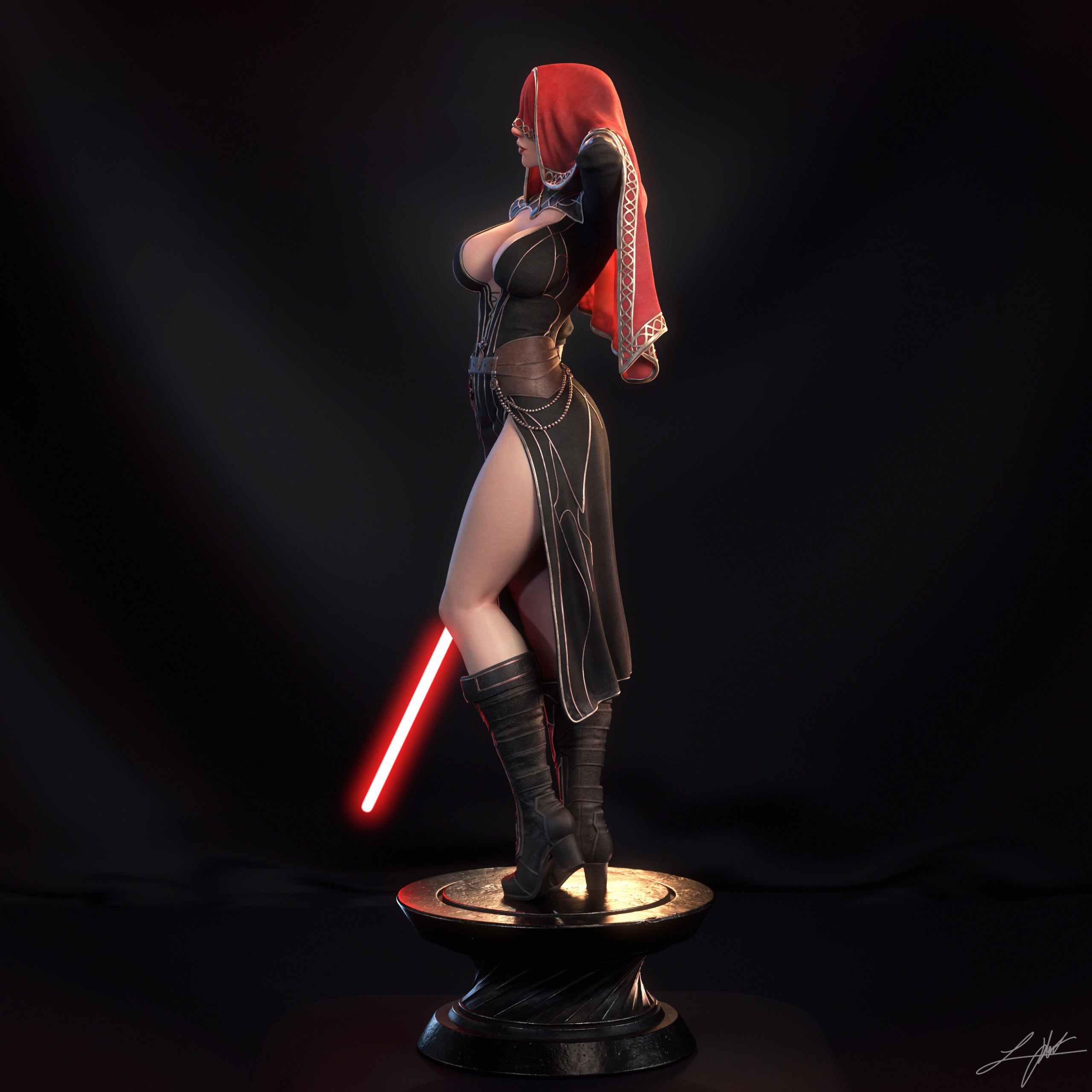 ABE3D KOTOR2 Visas Marr Fan Art 1:10-1:4 Scale Print-to-Order 3D Printed Resin Model Kit