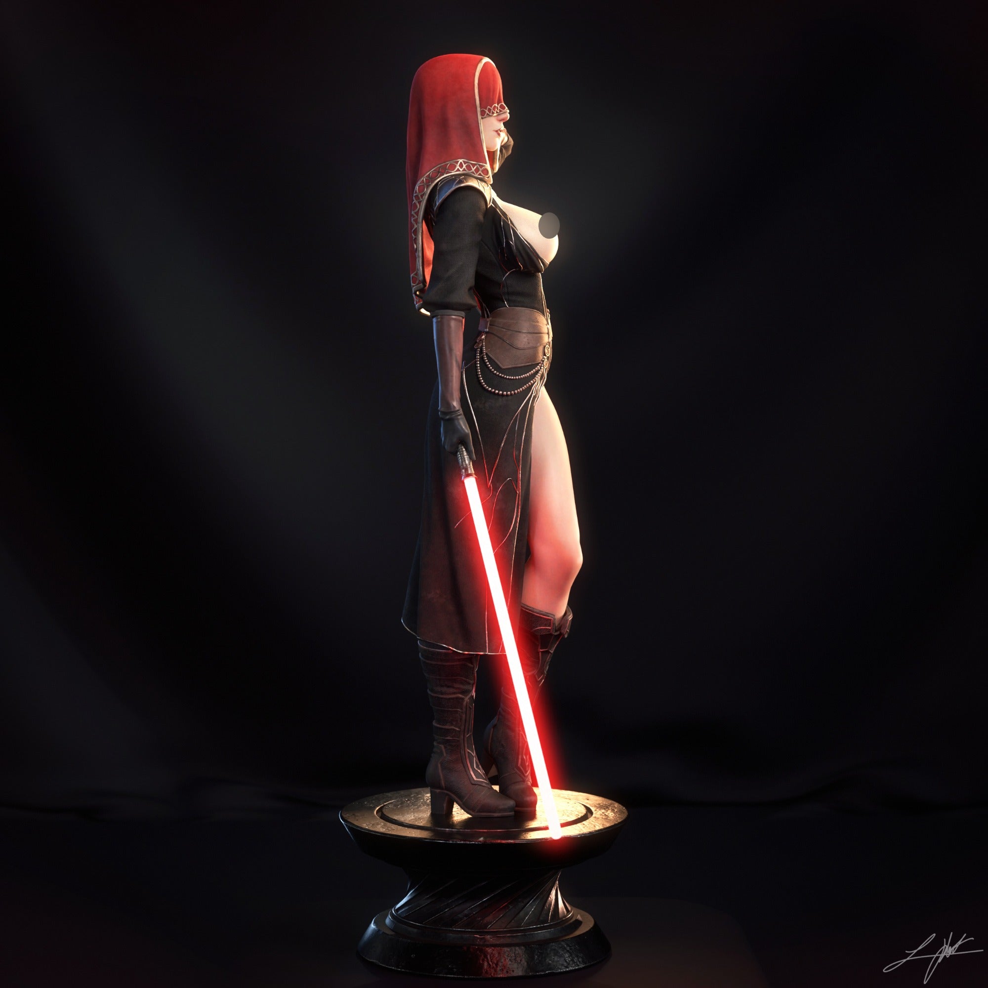 ABE3D KOTOR2 Visas Marr Fan Art 1:24 Scale Print-to-Order 3D Printed Resin Model Kit
