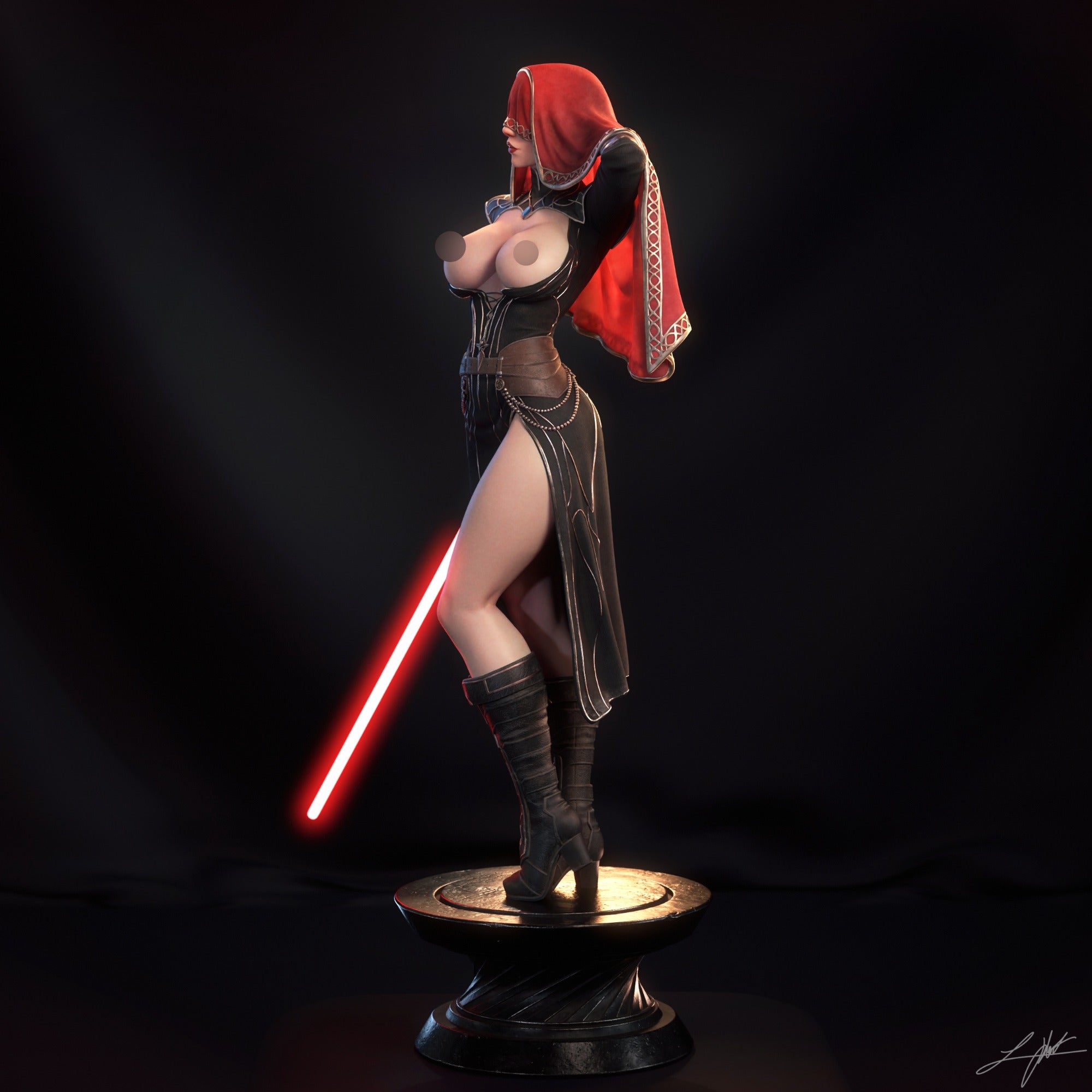 ABE3D KOTOR2 Visas Marr Fan Art 1:24 Scale Print-to-Order 3D Printed Resin Model Kit