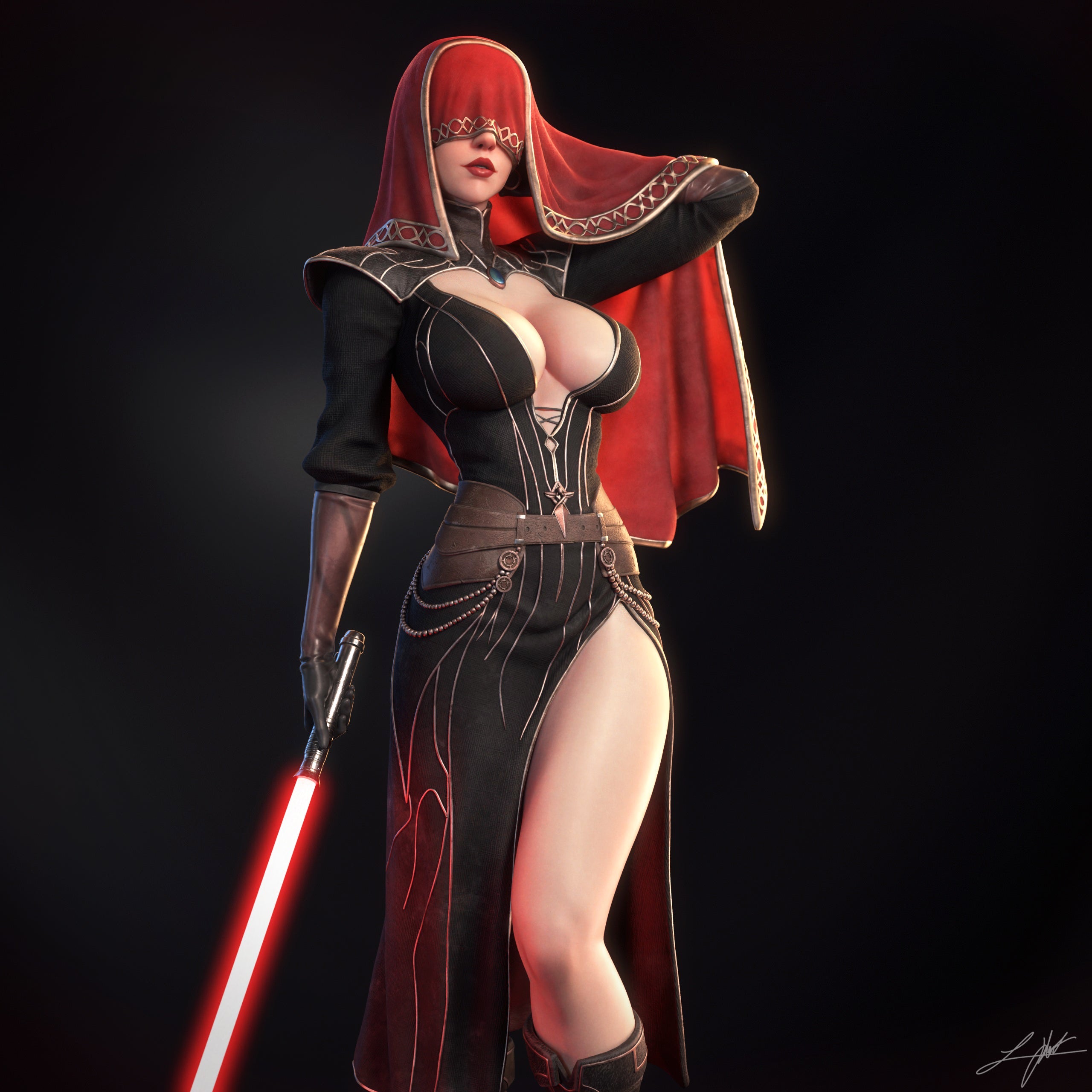 ABE3D KOTOR2 Visas Marr Fan Art 1:24 Scale Print-to-Order 3D Printed Resin Model Kit