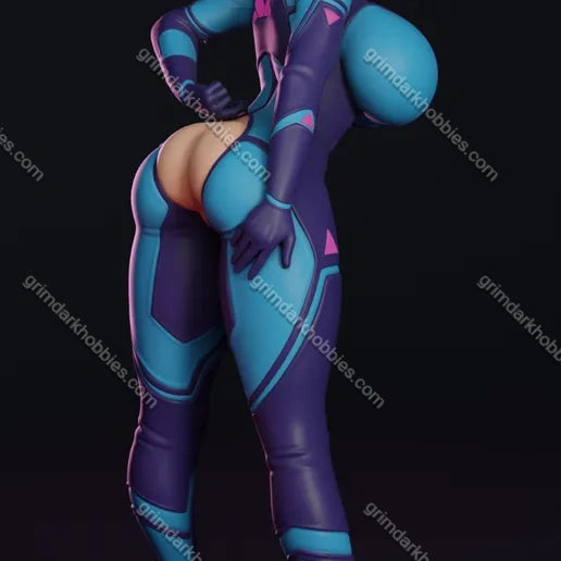 Texelion Samus Zero Suit Malfunction Fan Art – 1:24 Scale Print-to-Order 3D Printed Resin Model Kit