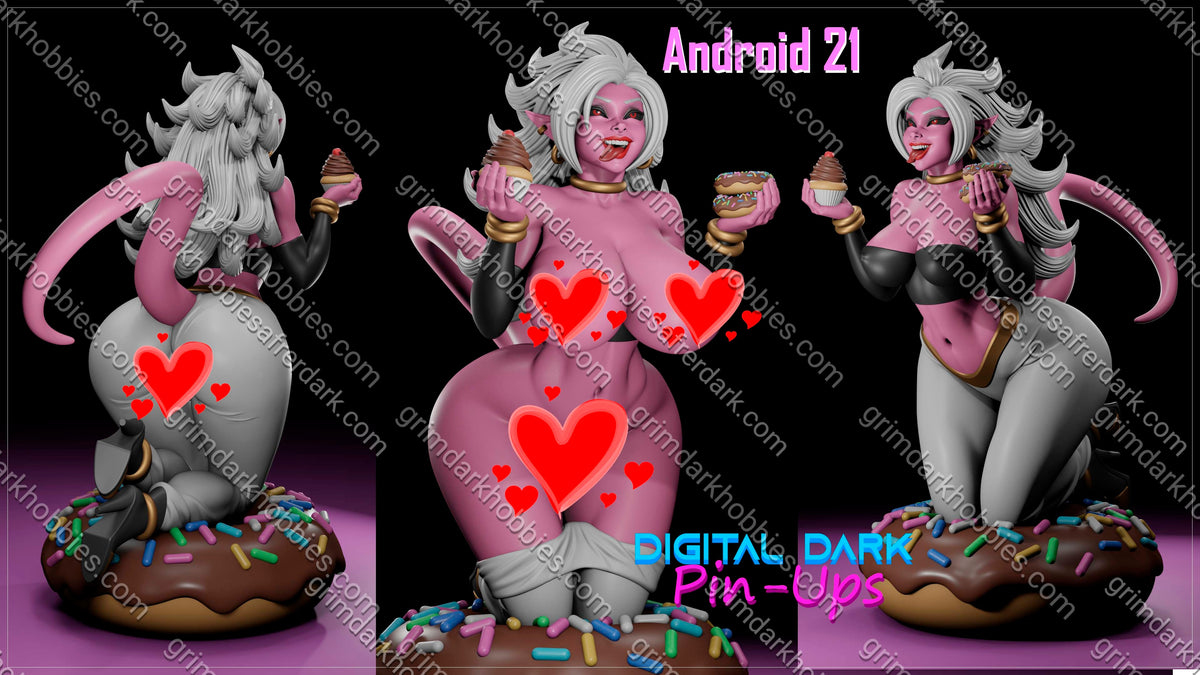 Digital Dark Pin-Ups Android 21 – 1:10-1:4 Scale Print-to-Order Model