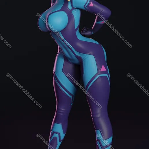 Texelion Samus Zero Suit Malfunction Fan Art – 1:24 Scale Print-to-Order 3D Printed Resin Model Kit