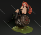 Texelion Femme Fatale Jessica Fan Art – 1:24 Scale Print-to-Order 3D Printed Resin Model Kit