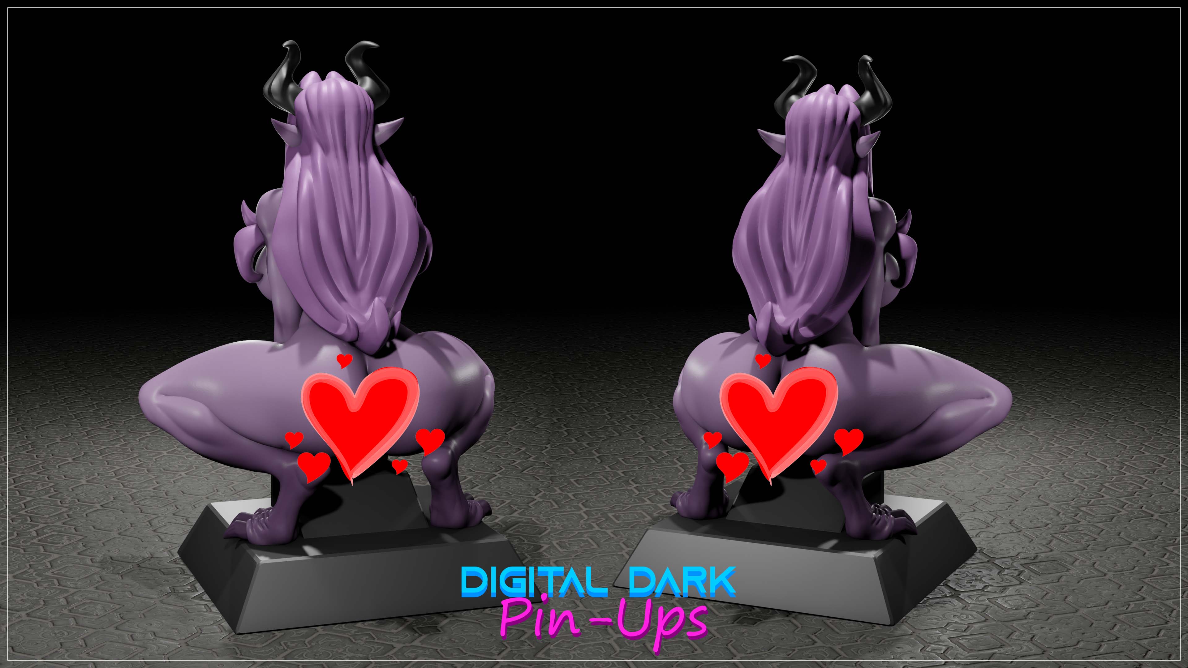 Digital Dark Pin-Ups Waifu Gargoyle – 1:10-1:4 Scale Print-to-Order Model