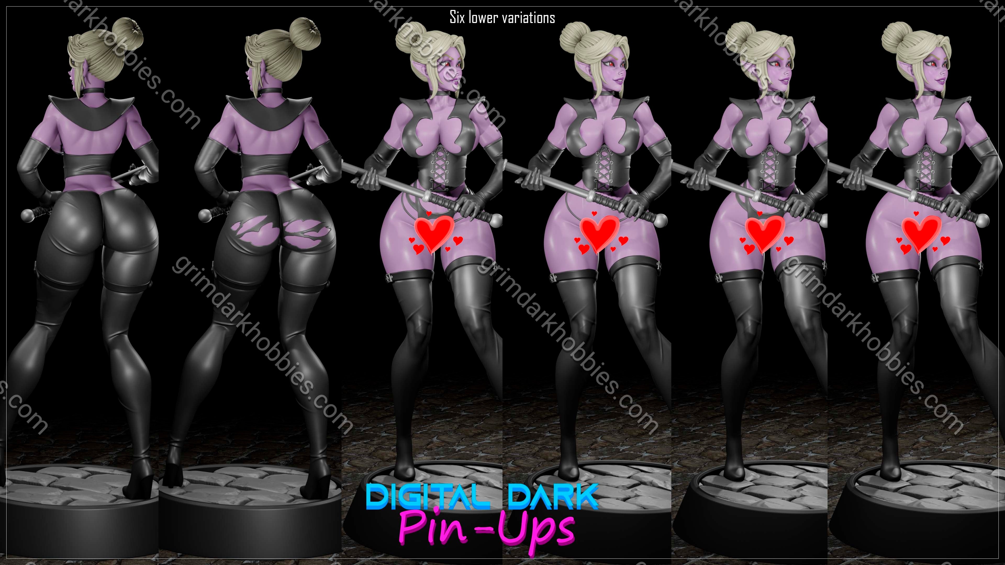 Digital Dark Pin-Ups Minthara Fan Art – 1:12 Scale Print-to-Order 3D Printed Resin Model Kit
