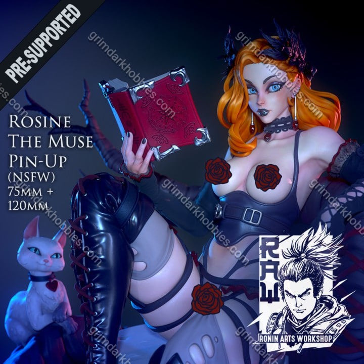 Ronin Arts Workshop Rosine the Muse – 1:10-1:4 Scale Print-to-Order 3D Printed Resin Model Kit
