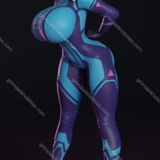 Texelion Samus Zero Suit Malfunction Fan Art – 1:24 Scale Print-to-Order 3D Printed Resin Model Kit