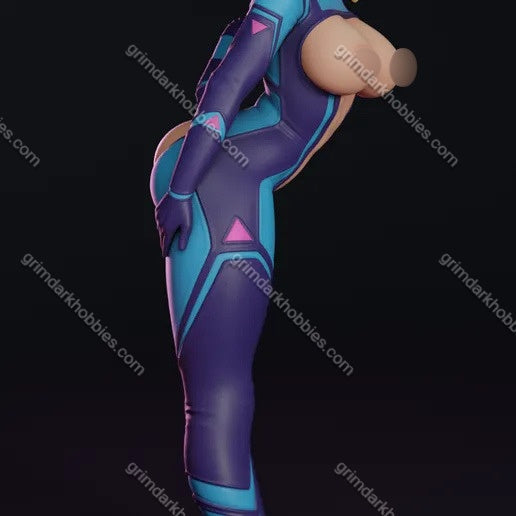 Texelion Samus Zero Suit Malfunction Fan Art – 1:24 Scale Print-to-Order 3D Printed Resin Model Kit