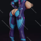 Texelion Samus Zero Suit Malfunction Fan Art – 1:24 Scale Print-to-Order 3D Printed Resin Model Kit