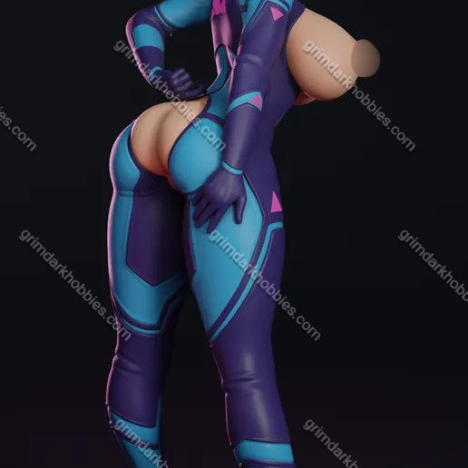 Texelion Samus Zero Suit Malfunction Fan Art – 1:24 Scale Print-to-Order 3D Printed Resin Model Kit