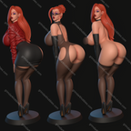 Texelion Jessica the Secretary Fan Art – 1:12 Scale Print-to-Order 3D Printed Resin Model Kit