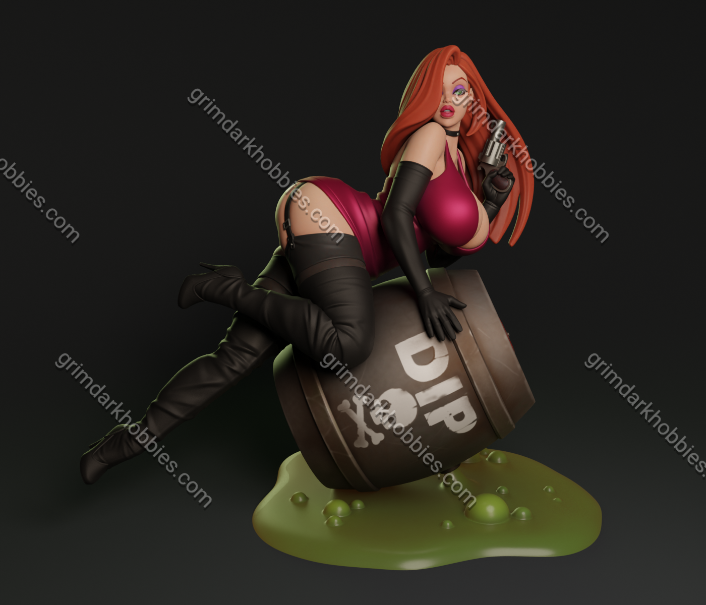 Texelion Femme Fatale Jessica Fan Art – 1:12 Scale Print-to-Order 3D Printed Resin Model Kit