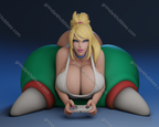 Texelion Relaxed Samus Fan Art – 1:12 Scale Print-to-Order 3D Printed Resin Model Kit