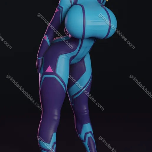 Texelion Samus Zero Suit Malfunction Fan Art – 1:24 Scale Print-to-Order 3D Printed Resin Model Kit