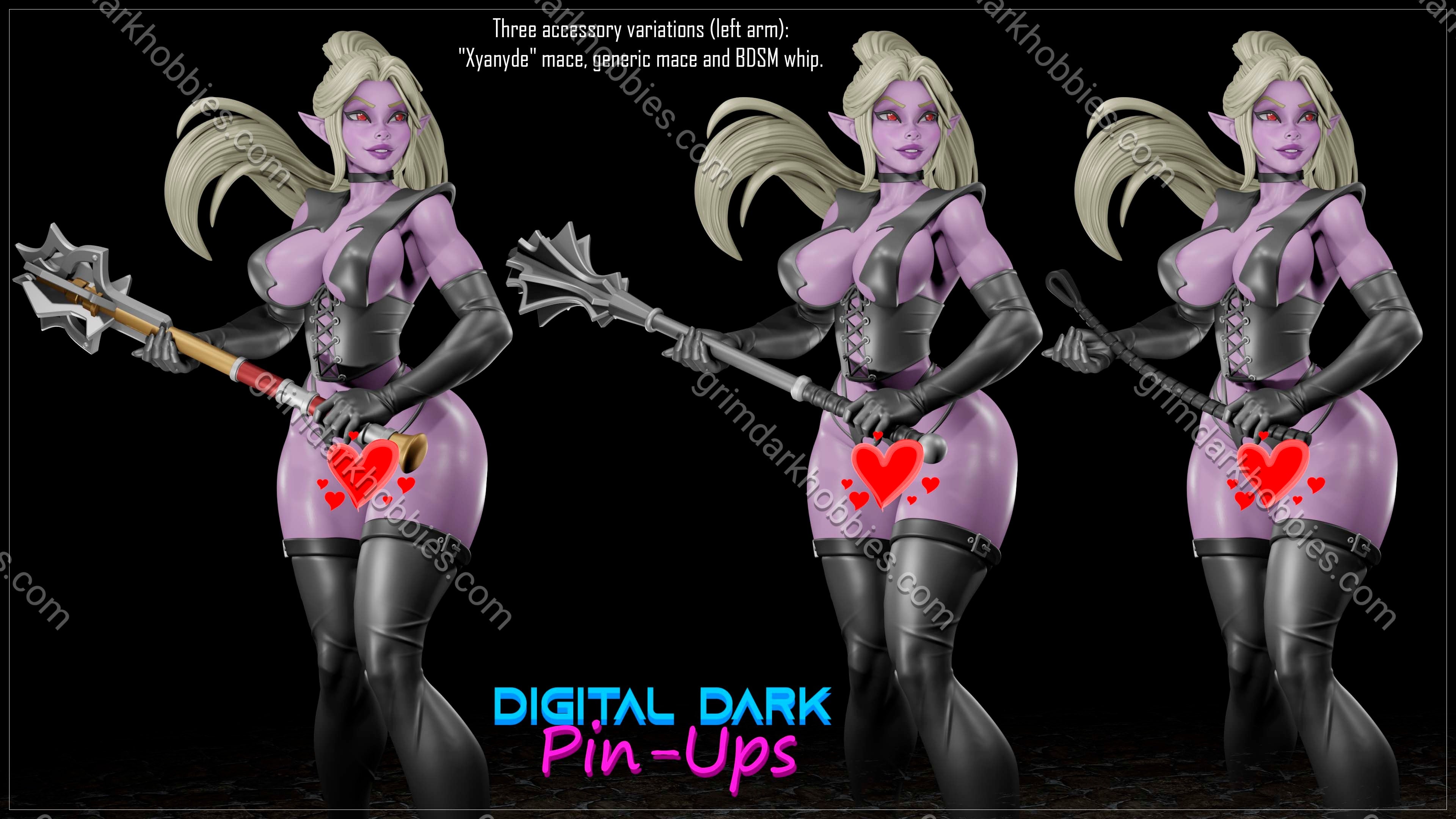 Digital Dark Pin-Ups Minthara Fan Art – 1:12 Scale Print-to-Order 3D Printed Resin Model Kit