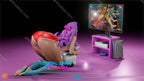 Digital Dark Pin-Up Gamer Girl 4 & 5 Diorama – 1:10-1:4 Scale Print-to-Order 3D Printed Resin Model Kit