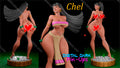 Digital Dark Pin-Ups Chel Fan Art – 1:12 Scale Print-to-Order 3D Printed Resin Model Kit