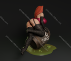 Texelion Femme Fatale Jessica Fan Art – 1:24 Scale Print-to-Order 3D Printed Resin Model Kit