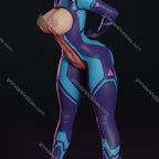 Texelion Samus Zero Suit Malfunction Fan Art – 1:24 Scale Print-to-Order 3D Printed Resin Model Kit