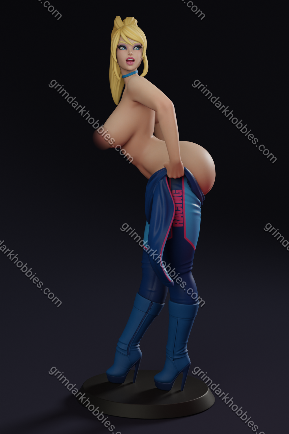 Texelion Samus Biker Girl Fan Art – 1:24 Scale Print-to-Order 3D Printed Resin Model Kit