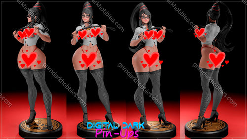 Bayonetta resin pin-up figure kit by Digital Dark Pin-Ups, 1:24 scale, view 2 of 16