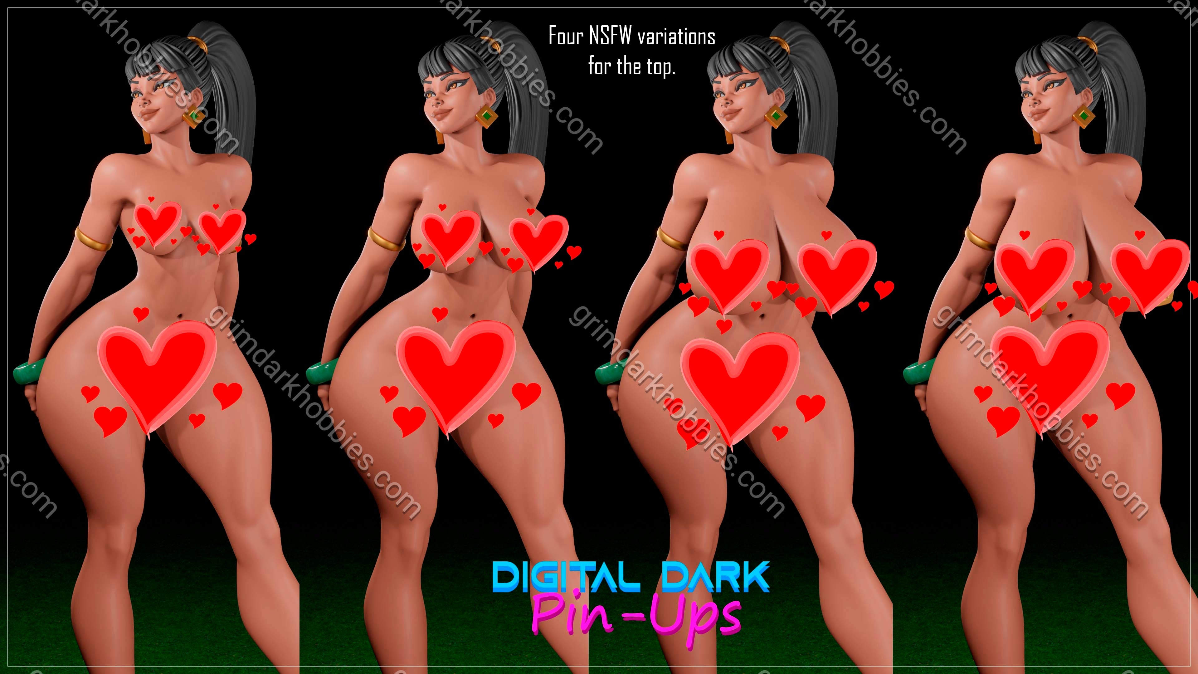 Digital Dark Pin-Ups Chel Fan Art – 1:12 Scale Print-to-Order 3D Printed Resin Model Kit