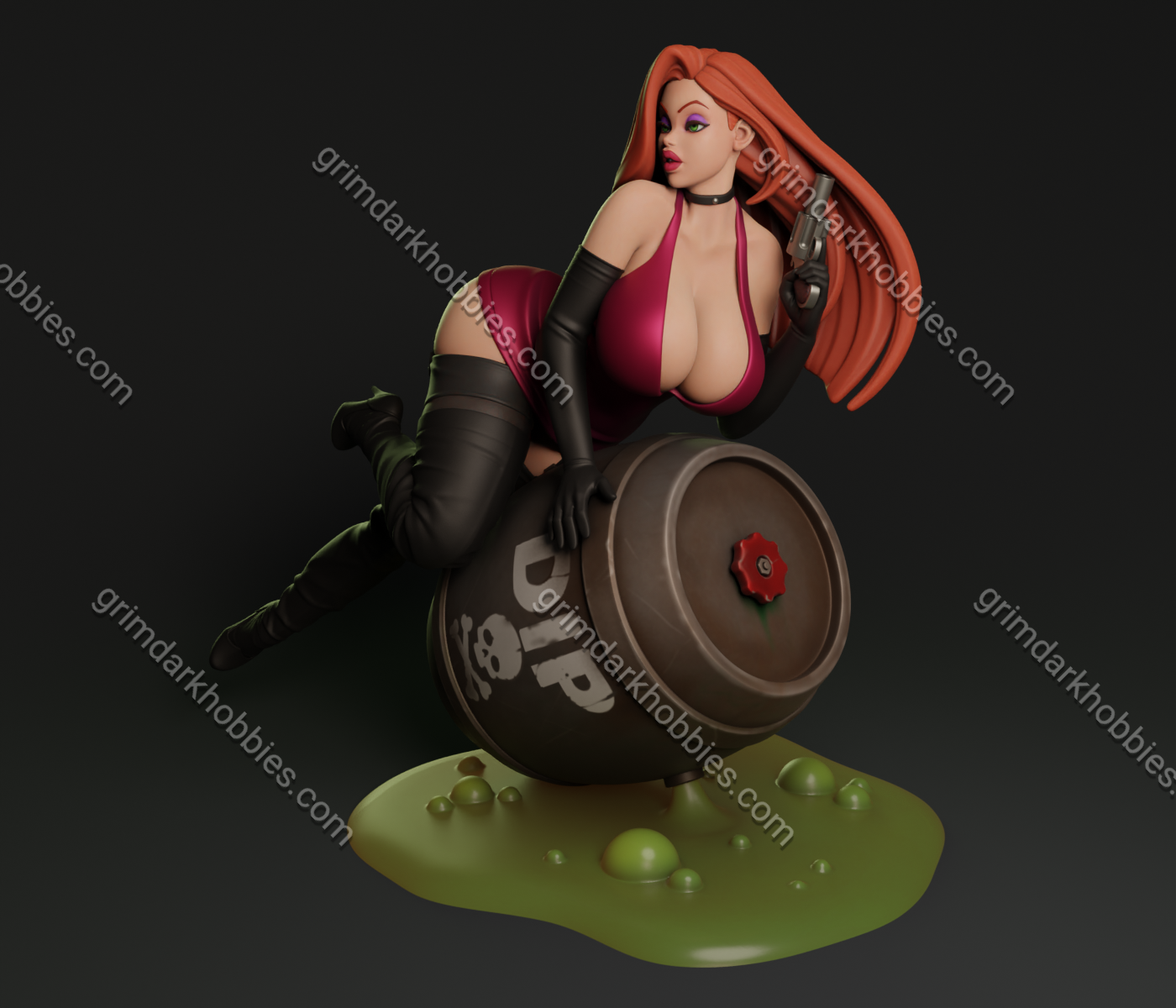 Texelion Femme Fatale Jessica Fan Art – 1:10-1:6 Scale Print-to-Order 3D Printed Resin Model Kit