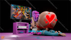 Digital Dark Pin-Ups Gamer Girl 5 – 1:10-1:4 Scale Print-to-Order 3D Printed Resin Model Kit