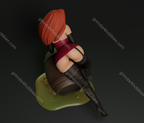 Texelion Femme Fatale Jessica Fan Art – 1:24 Scale Print-to-Order 3D Printed Resin Model Kit