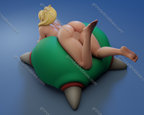 Texelion Relaxed Samus Fan Art – 1:12 Scale Print-to-Order 3D Printed Resin Model Kit