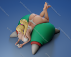 Texelion Relaxed Samus Fan Art – 1:12 Scale Print-to-Order 3D Printed Resin Model Kit
