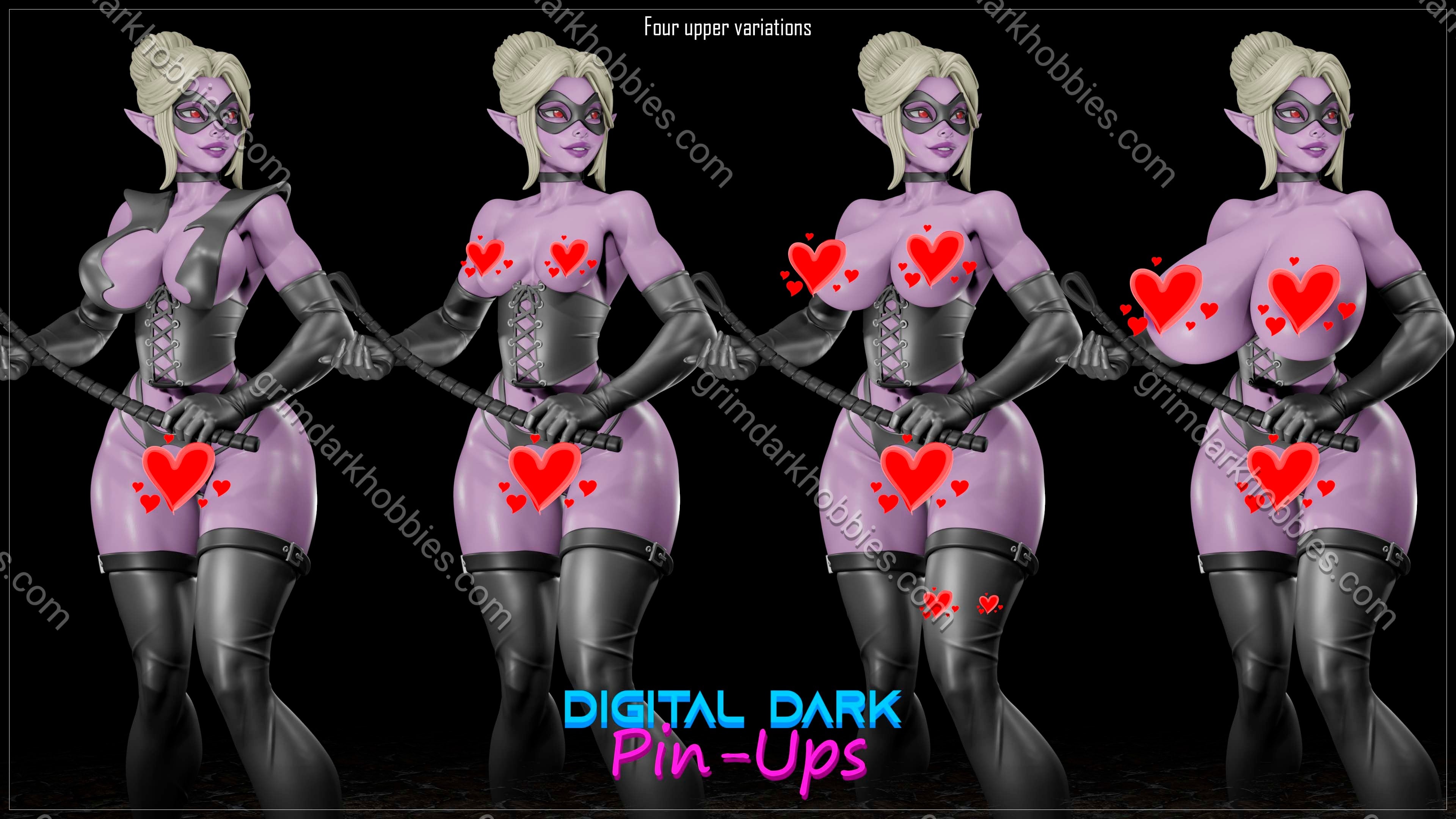 Digital Dark Pin-Ups Minthara Fan Art – 1:12 Scale Print-to-Order 3D Printed Resin Model Kit