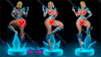 Digital Dark Pin-Ups Emma Frost Fan Art – 1:10-1:4 Scale Print-to-Order 3D Printed Resin Model Kit.