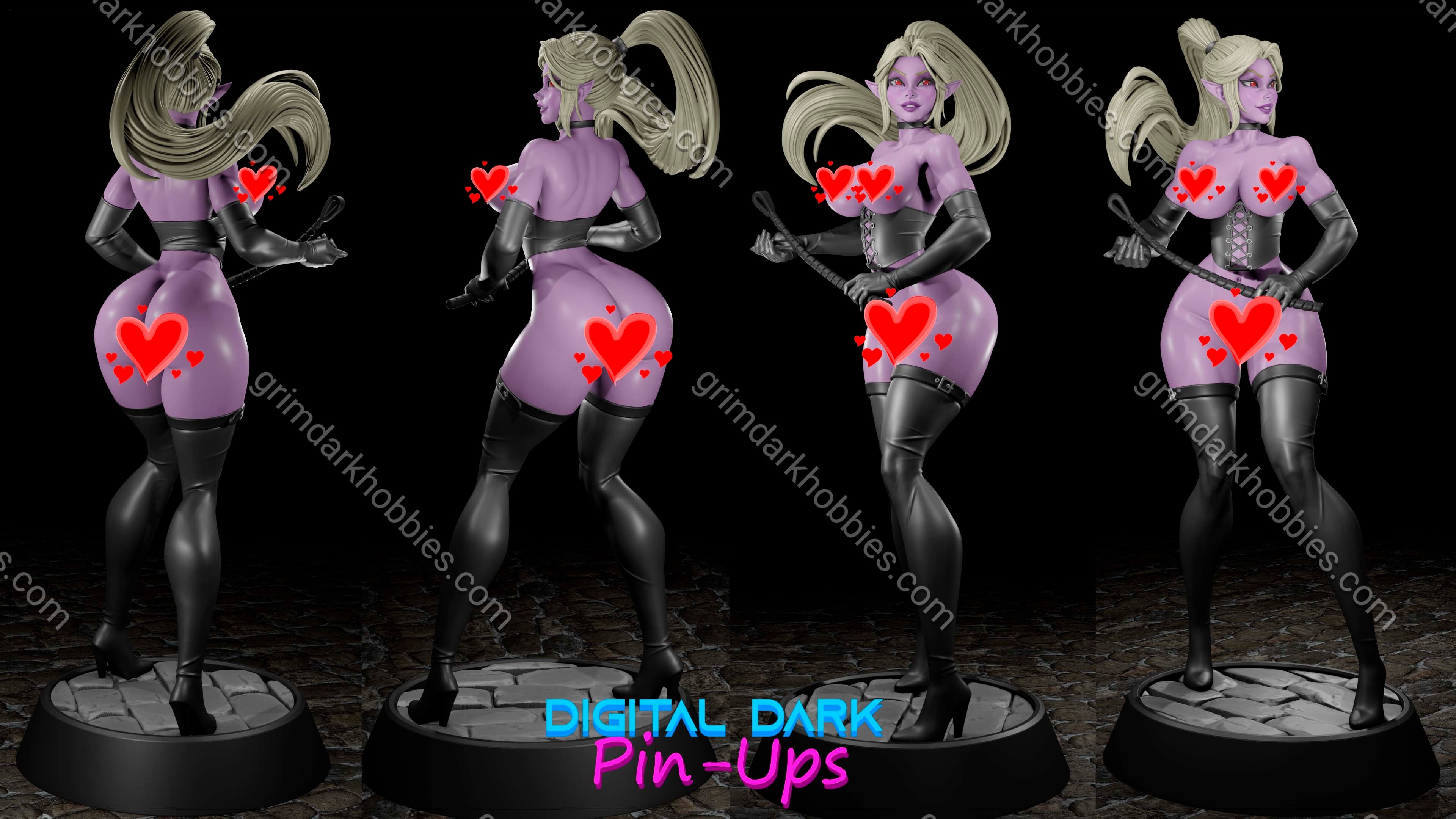 Digital Dark Pin-Ups Minthara Fan Art – 1:12 Scale Print-to-Order 3D Printed Resin Model Kit