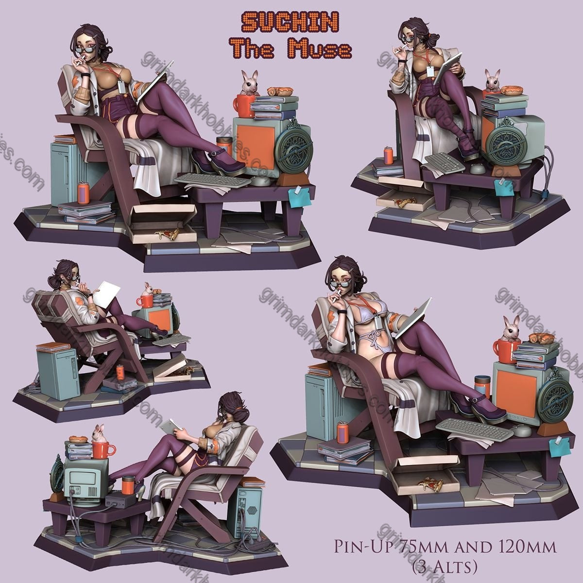 Ronin Arts Workshop Suchin the Muse – 1:10-1:4 Scale Print-to-Order 3D Printed Resin Model Kit