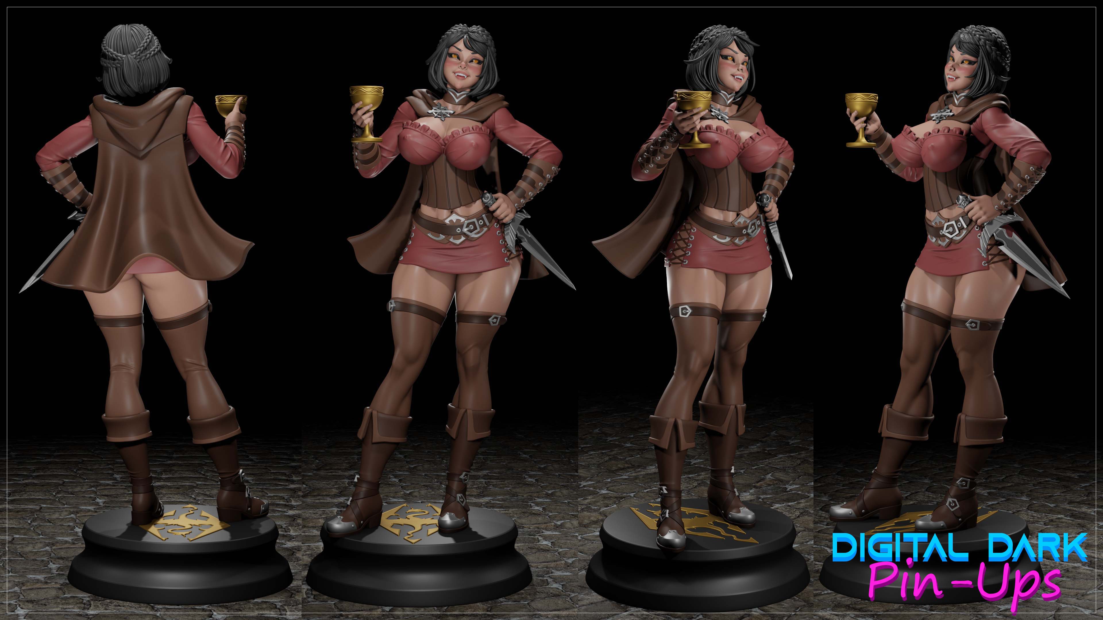 Digital Dark Pin-Ups Serana – 1:12 Scale Print-to-Order Model