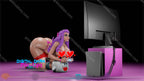 Digital Dark Pin-Ups Gamer Girl 5 – 1:10-1:4 Scale Print-to-Order 3D Printed Resin Model Kit