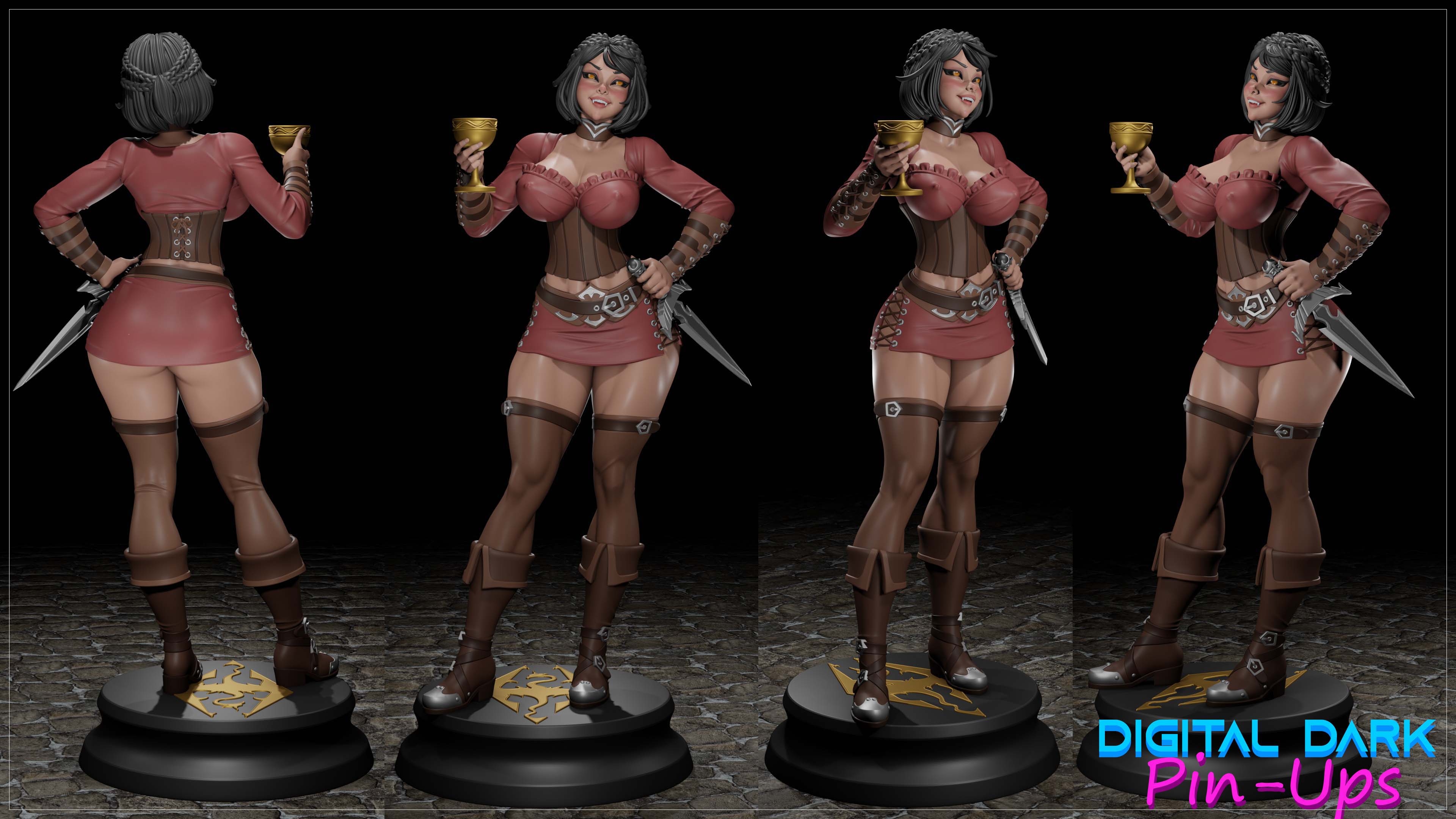 Digital Dark Pin-Ups Serana – 1:12 Scale Print-to-Order Model