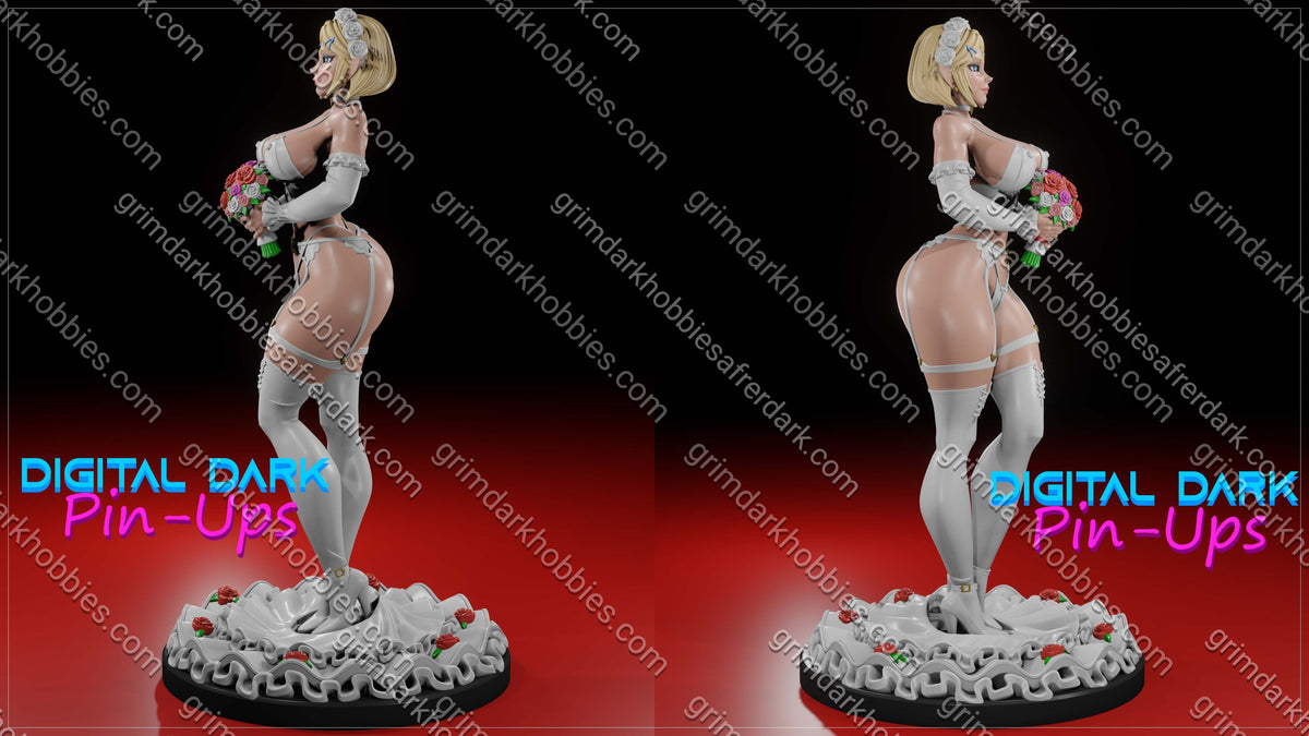 Digital Dark Pin-Ups Bride Pack Zelda, 2B, & Elf – 1:10-1:4 Scale Print-to-Order Model