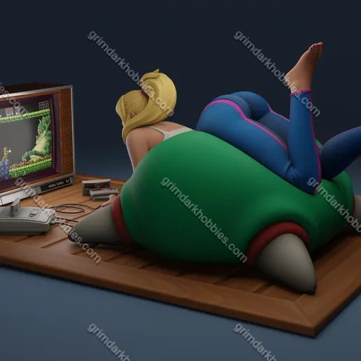 Texelion Relaxed Samus Fan Art – 1:12 Scale Print-to-Order 3D Printed Resin Model Kit