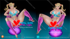 Digital Dark Pin-Ups Gamer Girl 4 – 1:10-1:4 Scale Print-to-Order 3D Printed Resin Model Kit