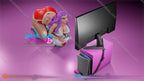 Digital Dark Pin-Up Gamer Girl 4 & 5 Diorama – 1:10-1:4 Scale Print-to-Order 3D Printed Resin Model Kit