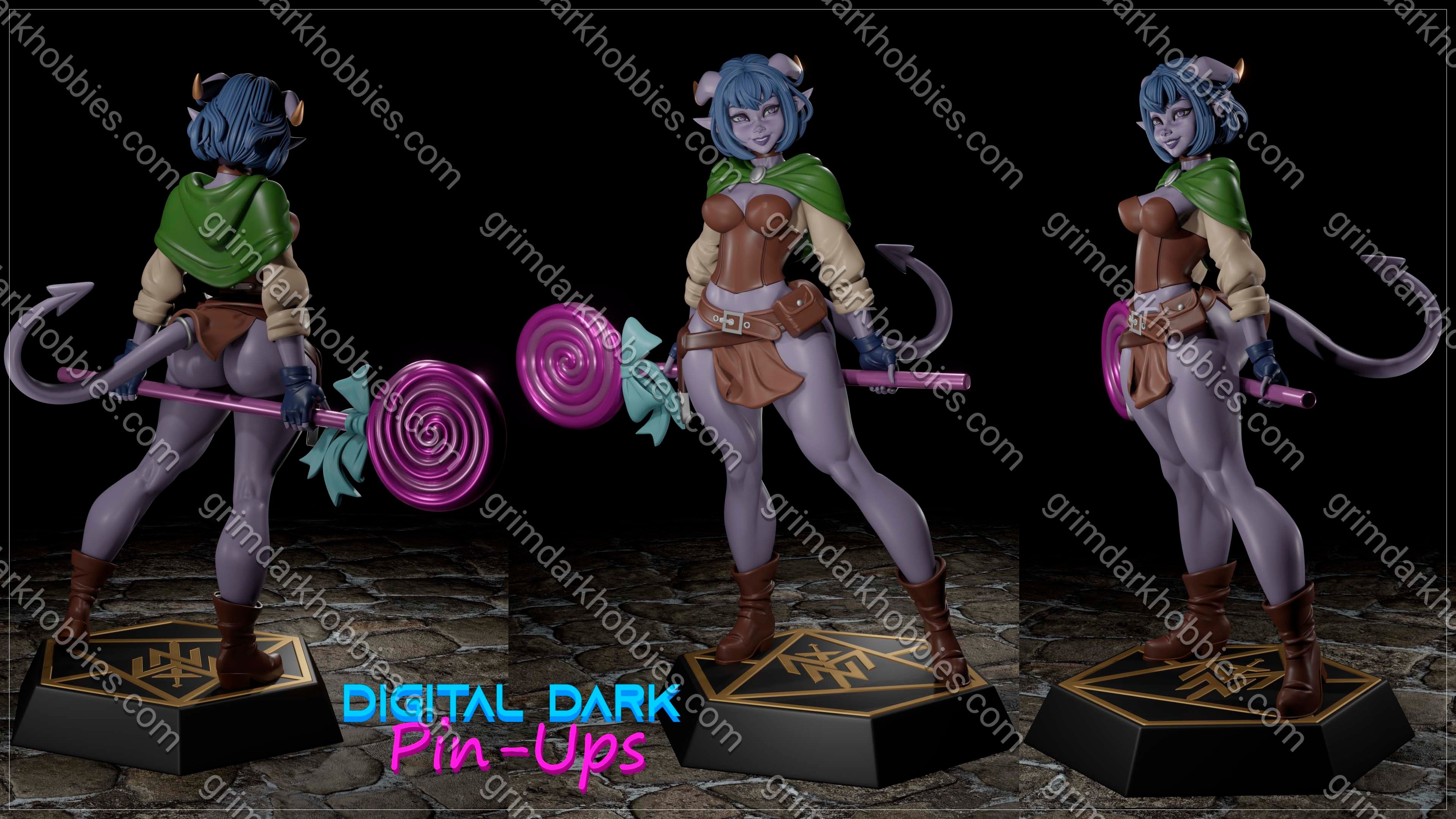 Digital Dark Pin-Ups Jester – 1:12 Scale Print-to-Order Model