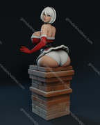 Texelion Pin-Up Santa Jessica w/ Head-Swap Fan Art 1:10-1:4 Scale Print-to-Order 3D Printed Resin Model Kit