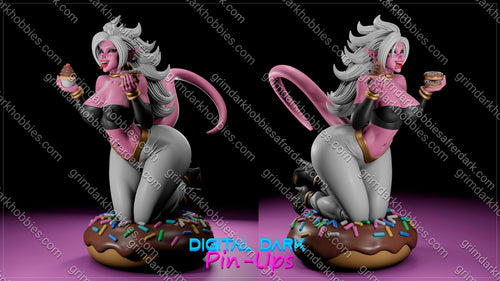 Android 21 resin pin-up figure kit by Digital Dark Pin-Ups, 1:10 to 1:4 scale, view 1 of 11