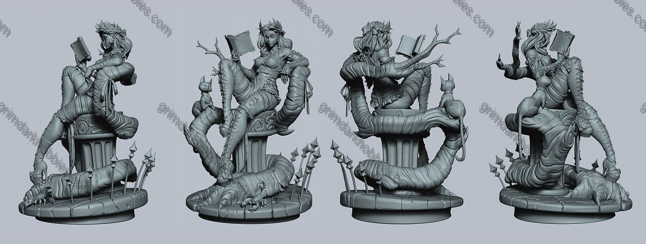 Ronin Arts Workshop Rosine the Muse – 1:10-1:4 Scale Print-to-Order 3D Printed Resin Model Kit
