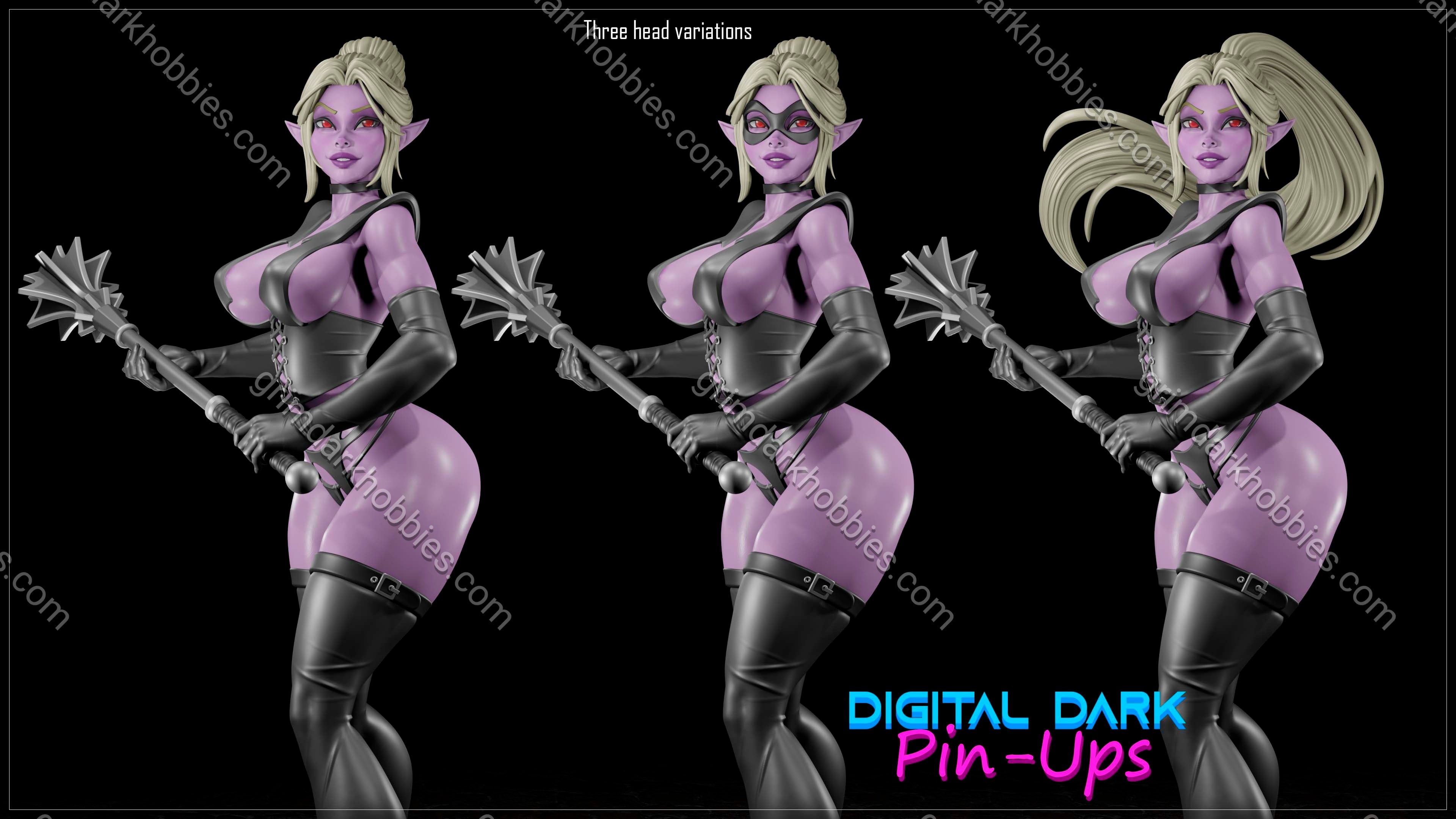 Digital Dark Pin-Ups Minthara Fan Art – 1:12 Scale Print-to-Order 3D Printed Resin Model Kit