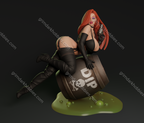 Texelion Femme Fatale Jessica Fan Art – 1:12 Scale Print-to-Order 3D Printed Resin Model Kit